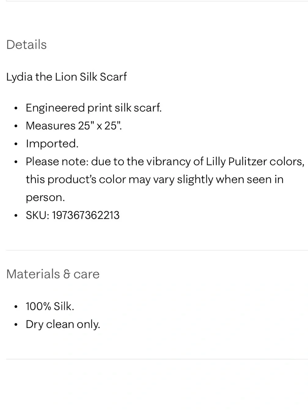 Lilly Pulitzer Silk Scarf Square Starlight Navy Lydia the Lion New in Box GWP